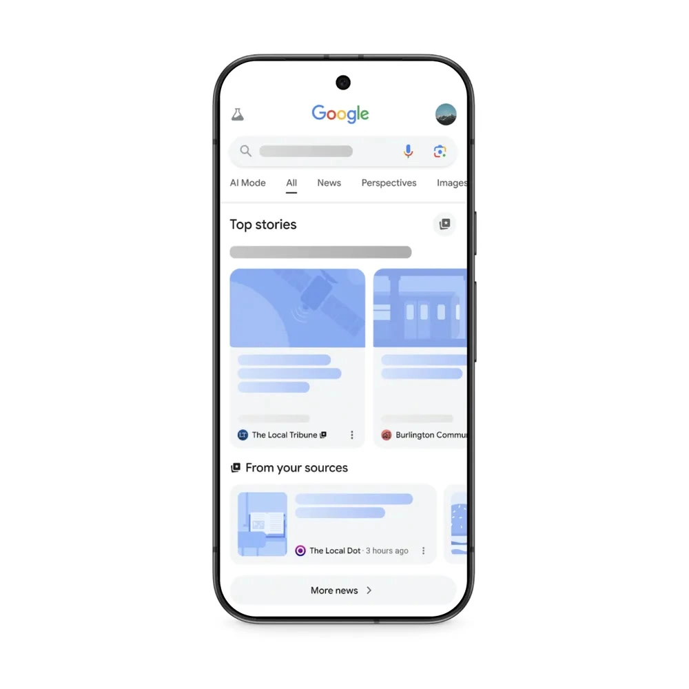 Google Search now lets you choose preferred sources
