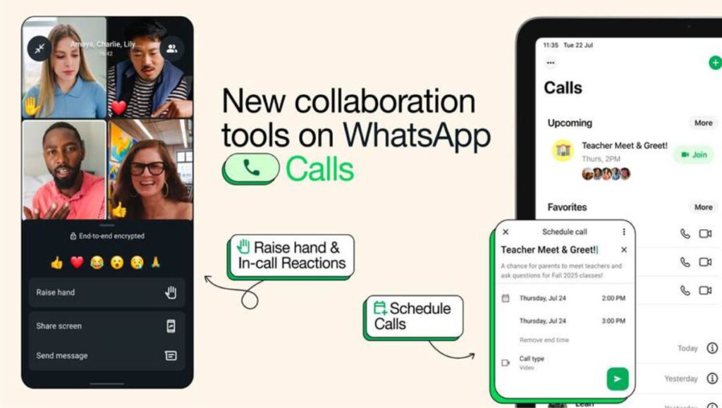 WhatsApp Rolls Out Call Reactions, Scheduling, And Hand Raise For Group Calls