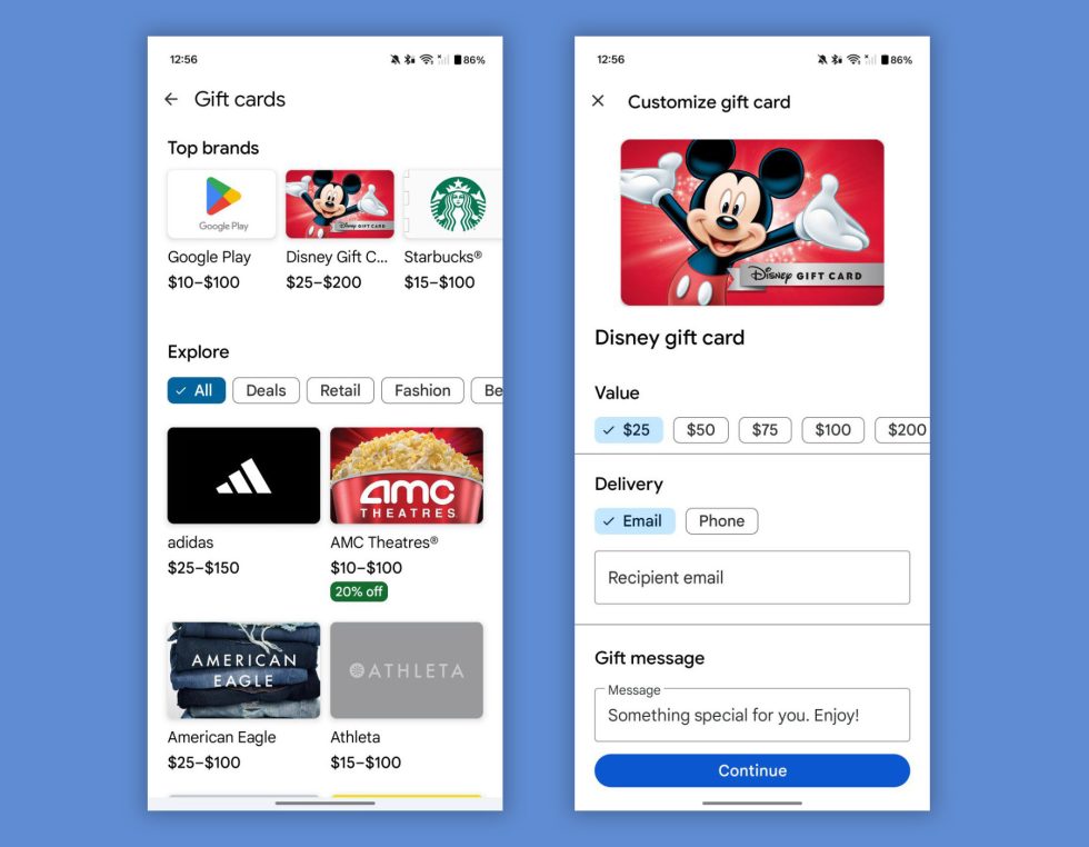 Google Play Launches Digital Gift Card Shop